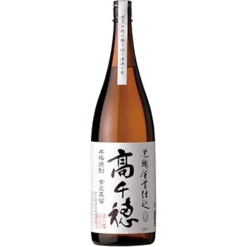 Amazon.co.jp: 高千穂酒造 高千穂 黒麹・麦 白ラベル 25度